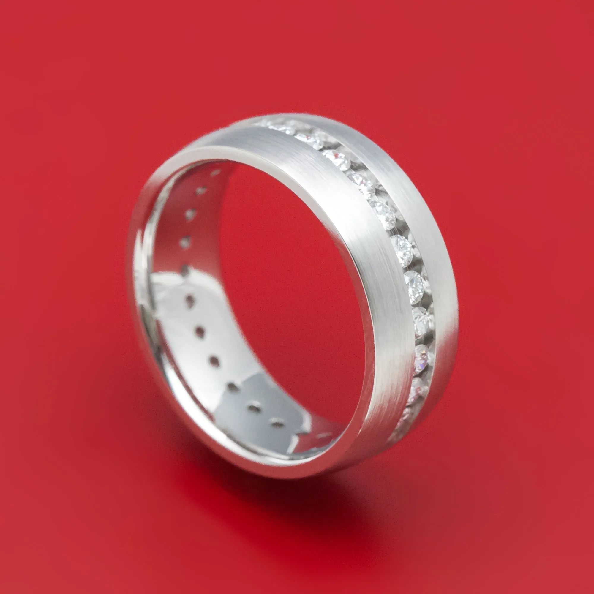 Cobalt Chrome Eternity Lab Diamond Ring