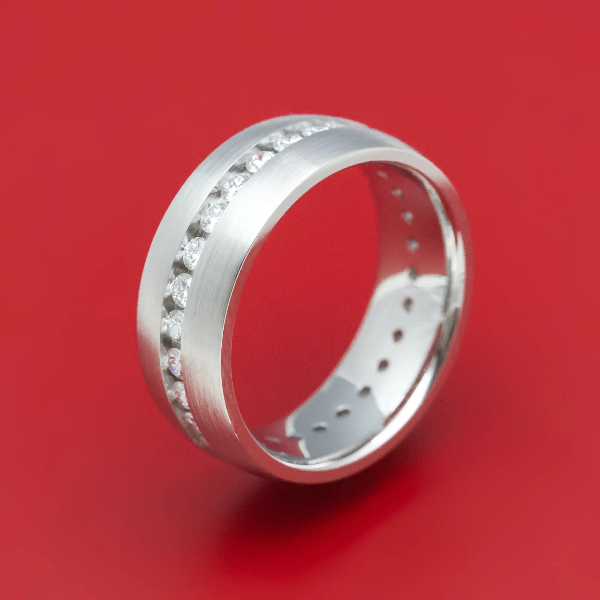 Cobalt Chrome Eternity Lab Diamond Ring