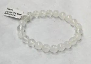 Crackle Clear Quartz Bracelet 8mm