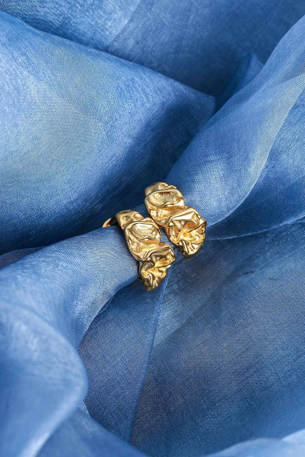 Crumpled Gold Hoops