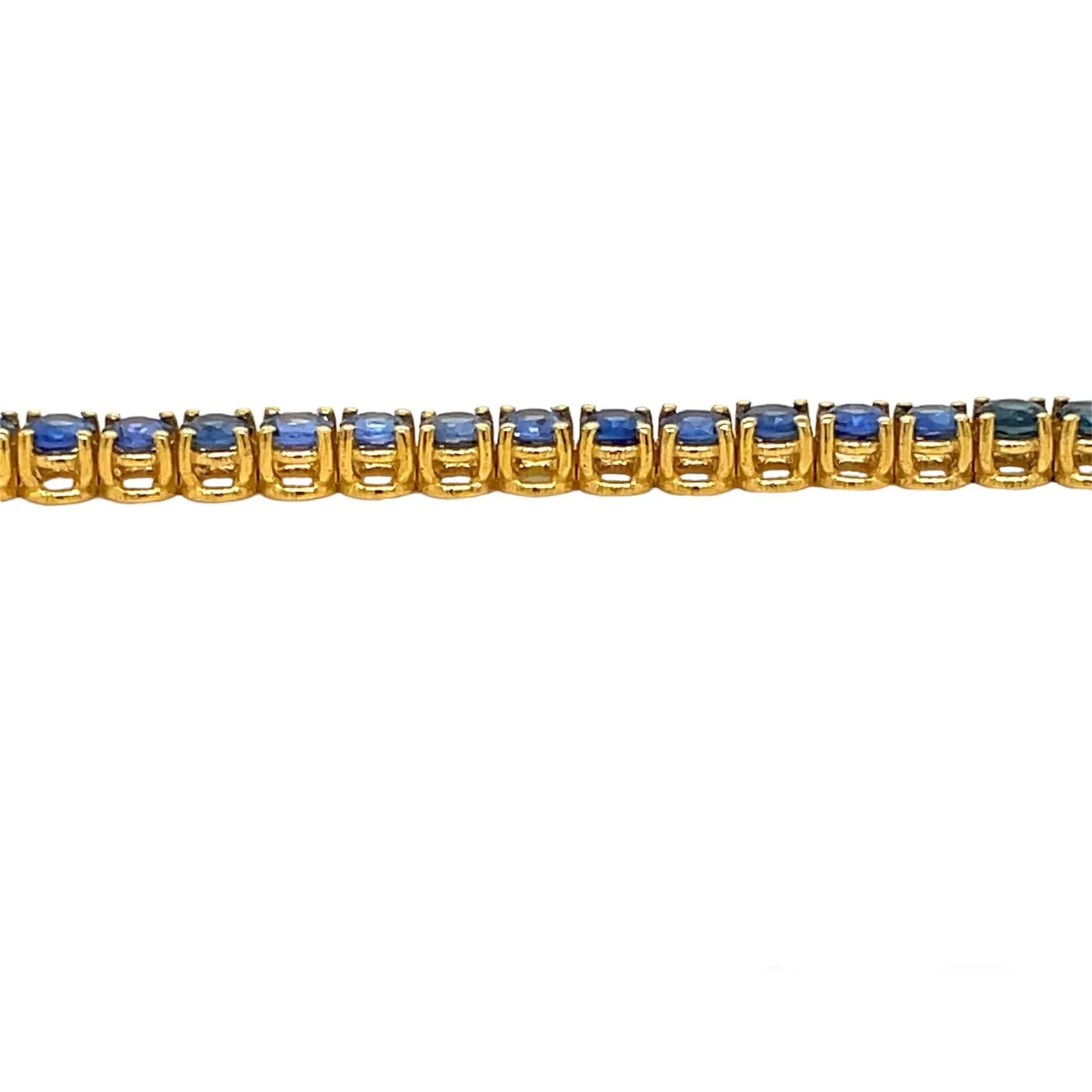 CTW 6 Natural Blu Sapphire Gold Tennis Bracelet