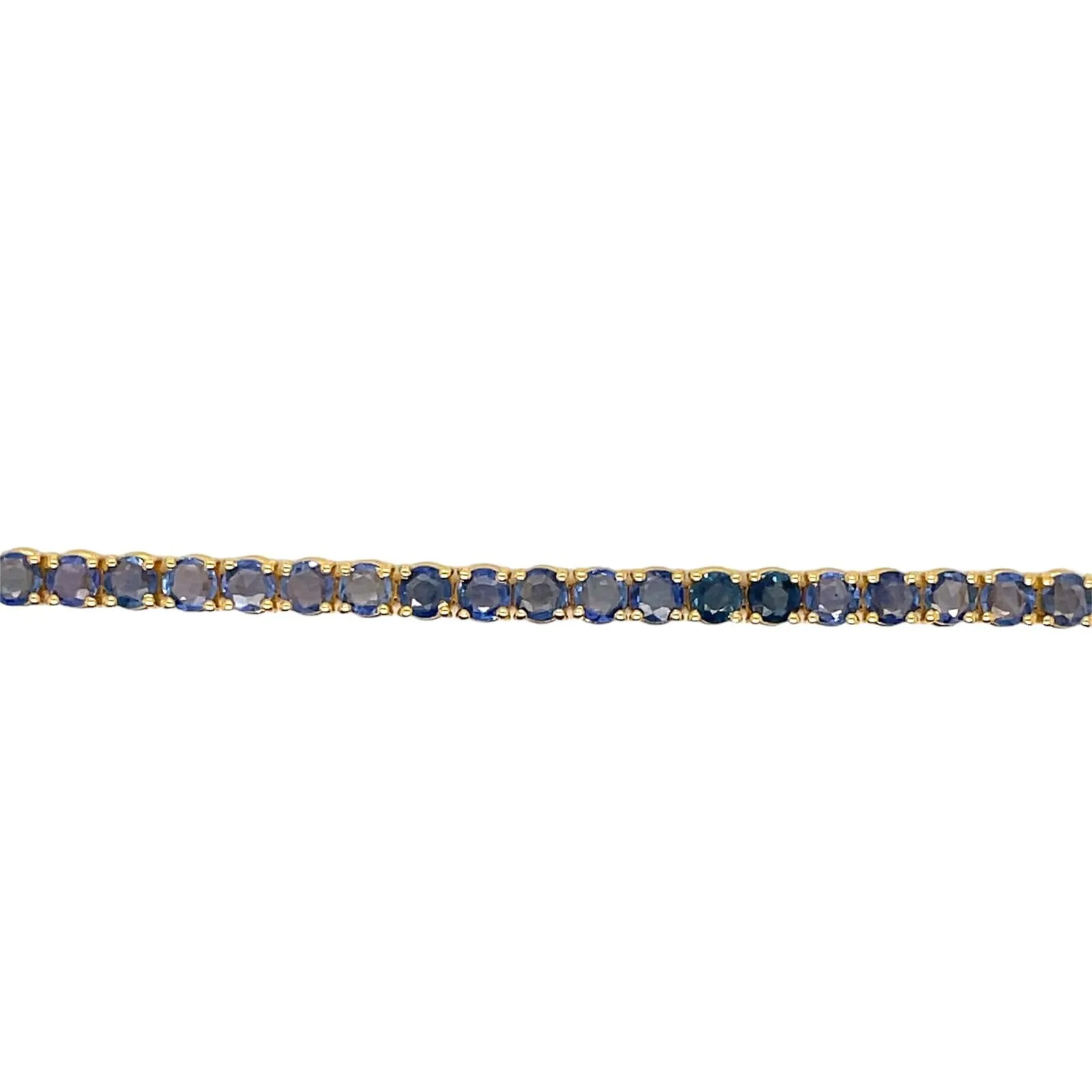 CTW 6 Natural Blu Sapphire Gold Tennis Bracelet