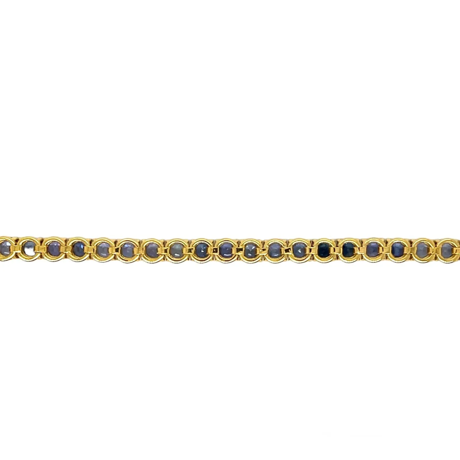 CTW 6 Natural Blu Sapphire Gold Tennis Bracelet