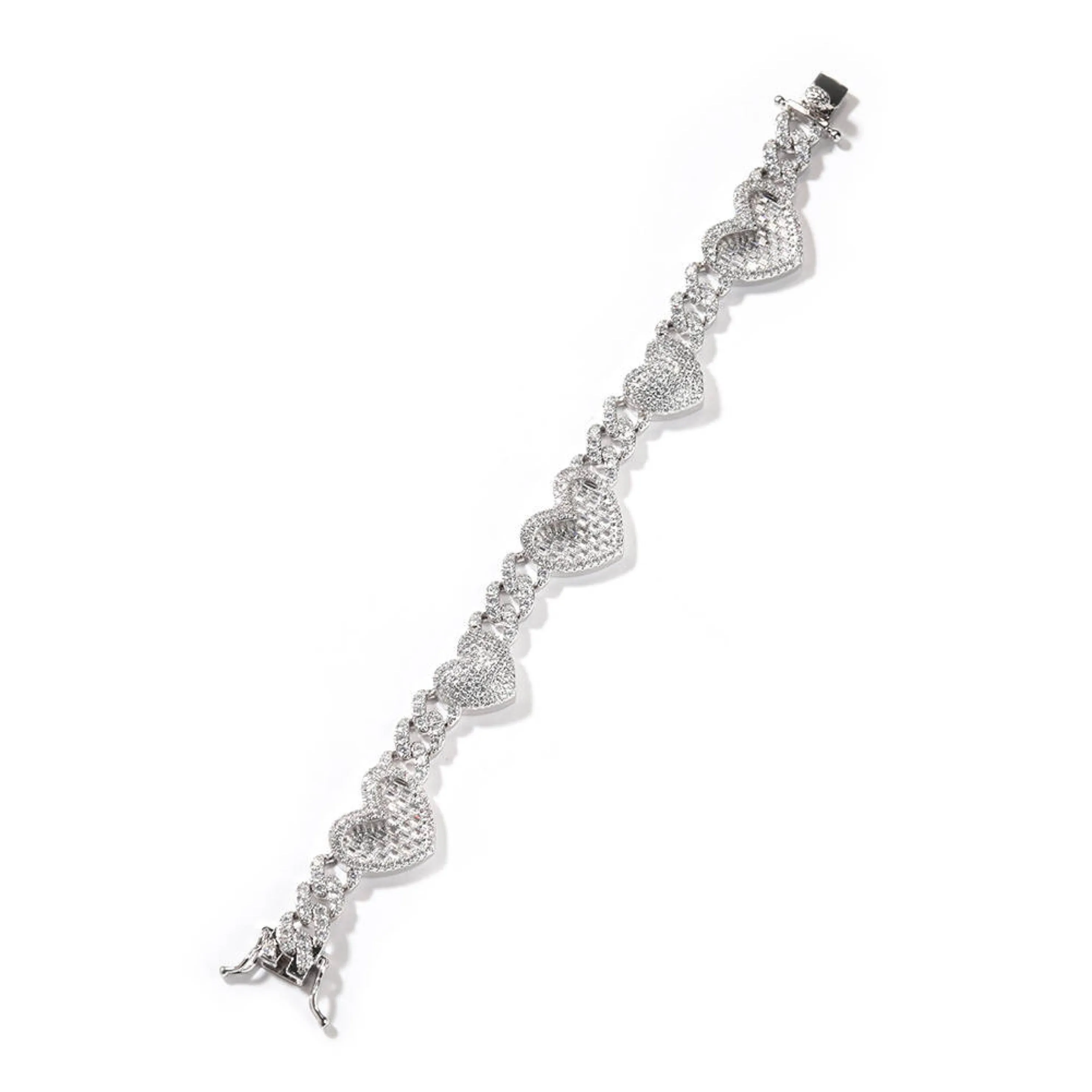 CUBAN LINK HEART BRACELET