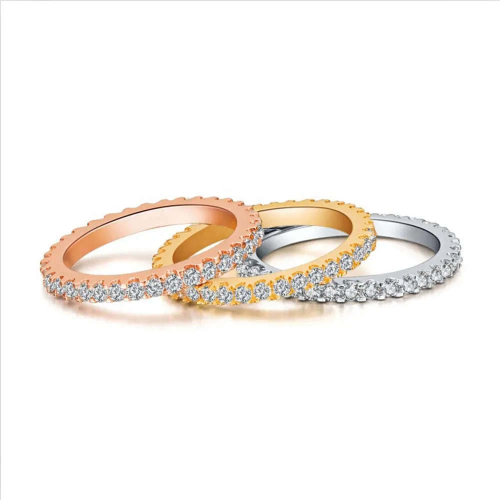 Cubic Zirconia Eternity Band Stackable Ring. STR0002
