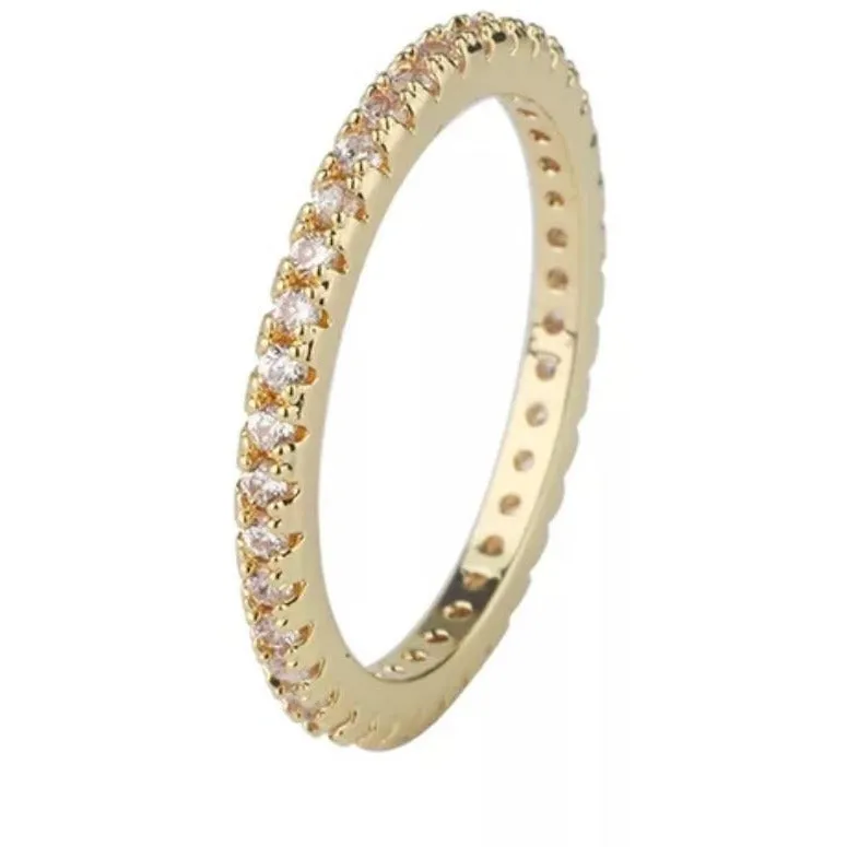 Cubic Zirconia Eternity Band Stackable Ring. STR0002