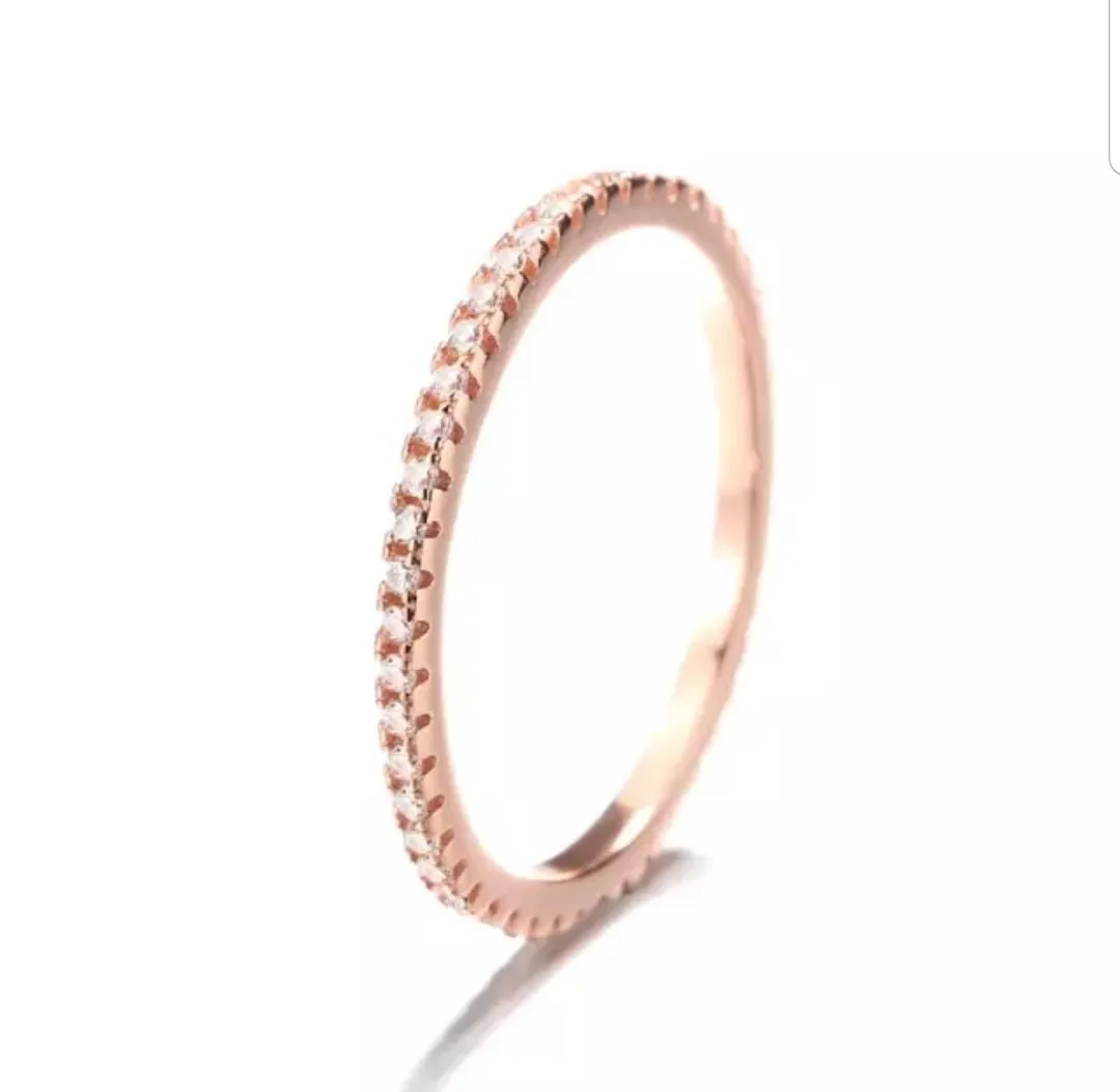 Cubic Zirconia Eternity Band Stackable Ring. STR0002