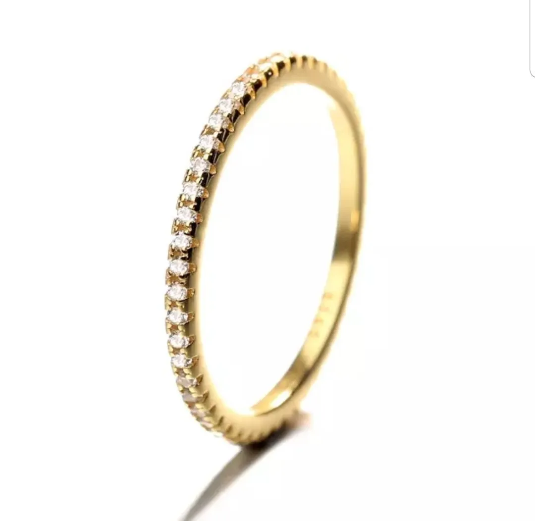 Cubic Zirconia Eternity Band Stackable Ring. STR0002