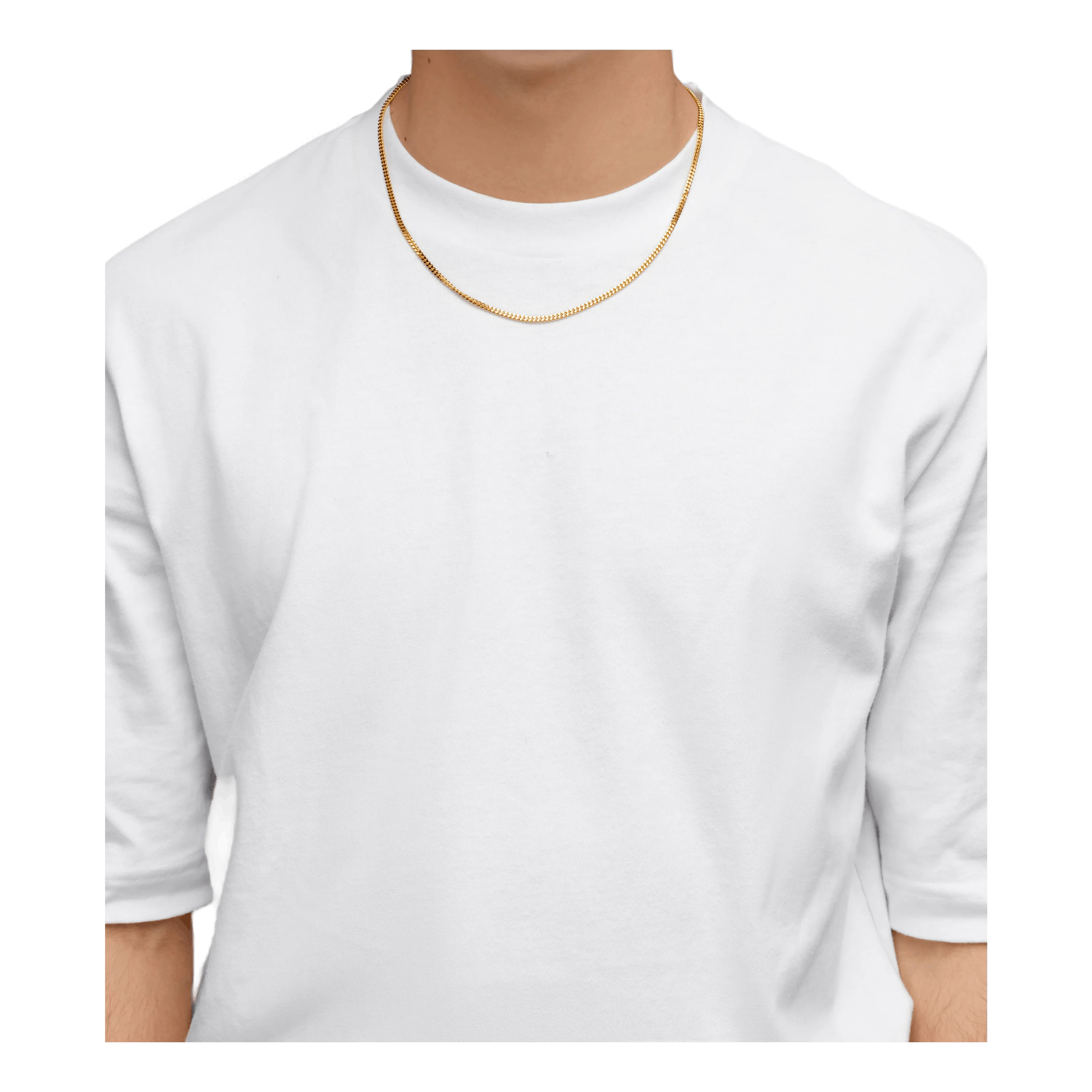 Curb Chain M Gold 925 Sterling Silver / 9k Gold