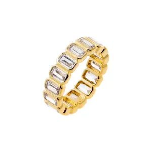 CZ Bezel Baguette Eternity Band