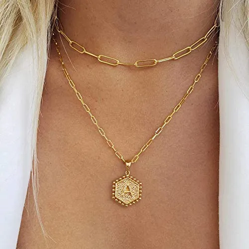 Dainty Gold Initial Necklaces