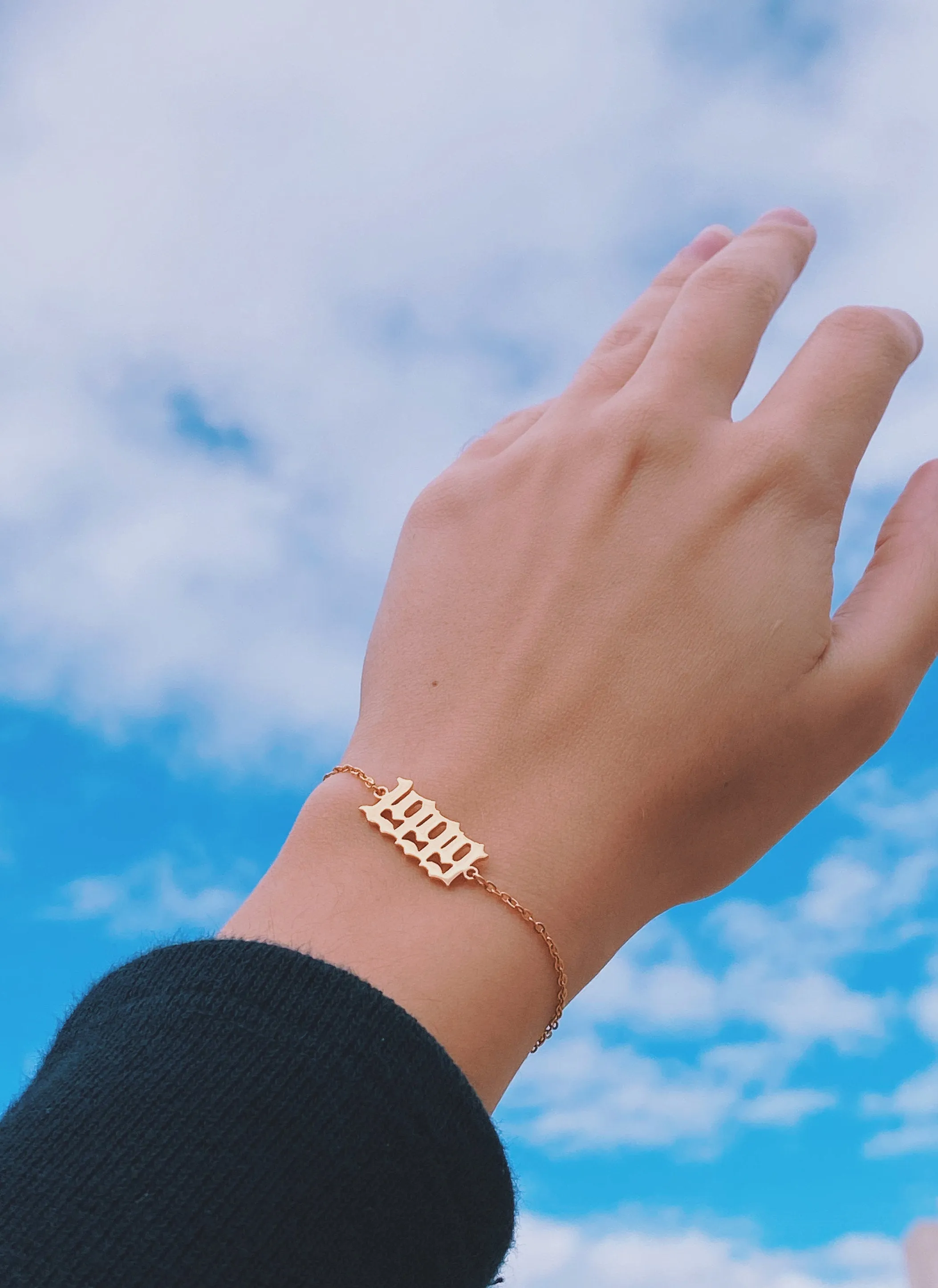 DATE/YEAR Gothic Number Bracelet