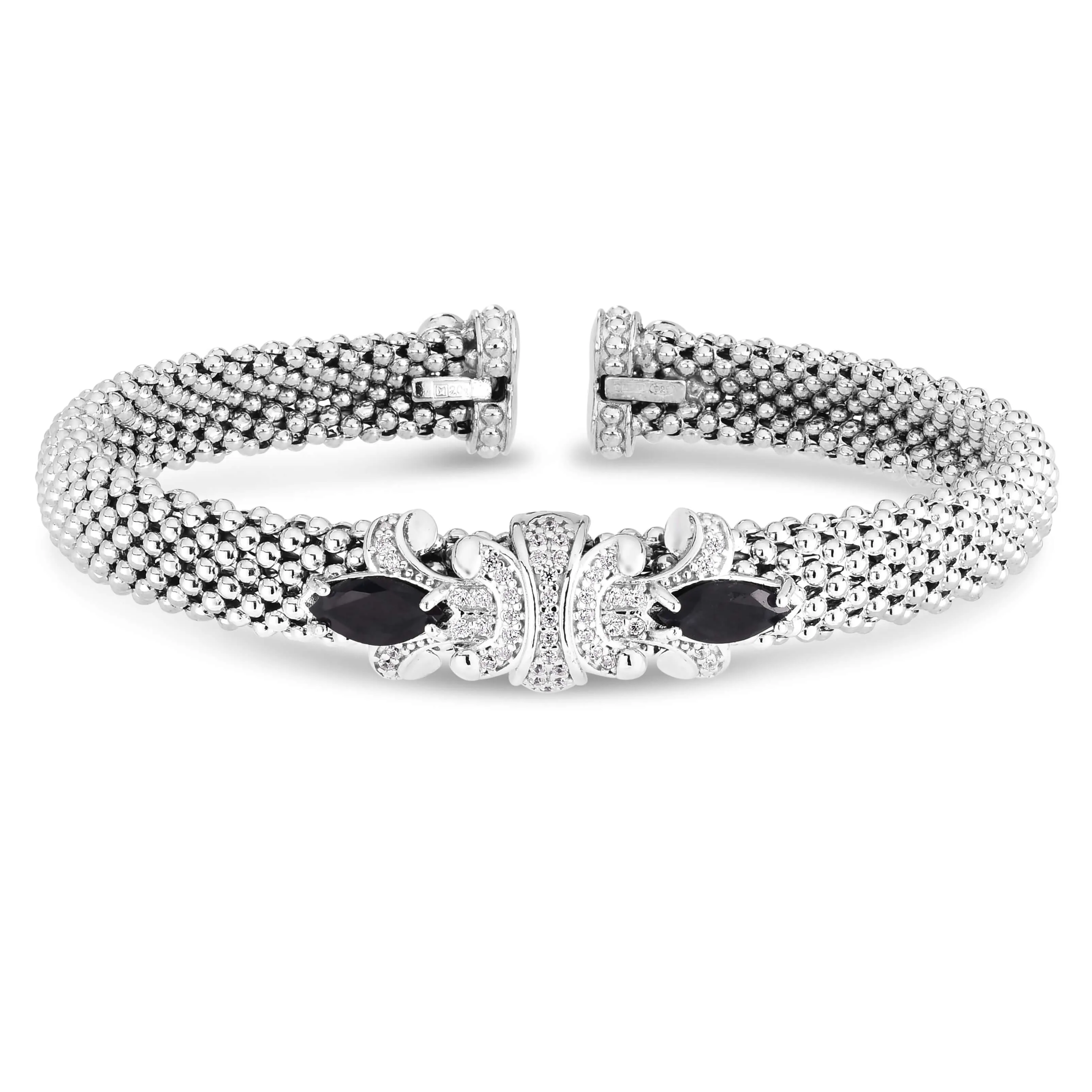 Diamond & Onyx Prosecco Fleur Bangle