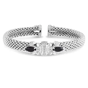 Diamond & Onyx Prosecco Fleur Bangle