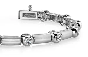 Diamond And Bar Diamond Bracelet with 0.98 ct.(finished) 2.75mm