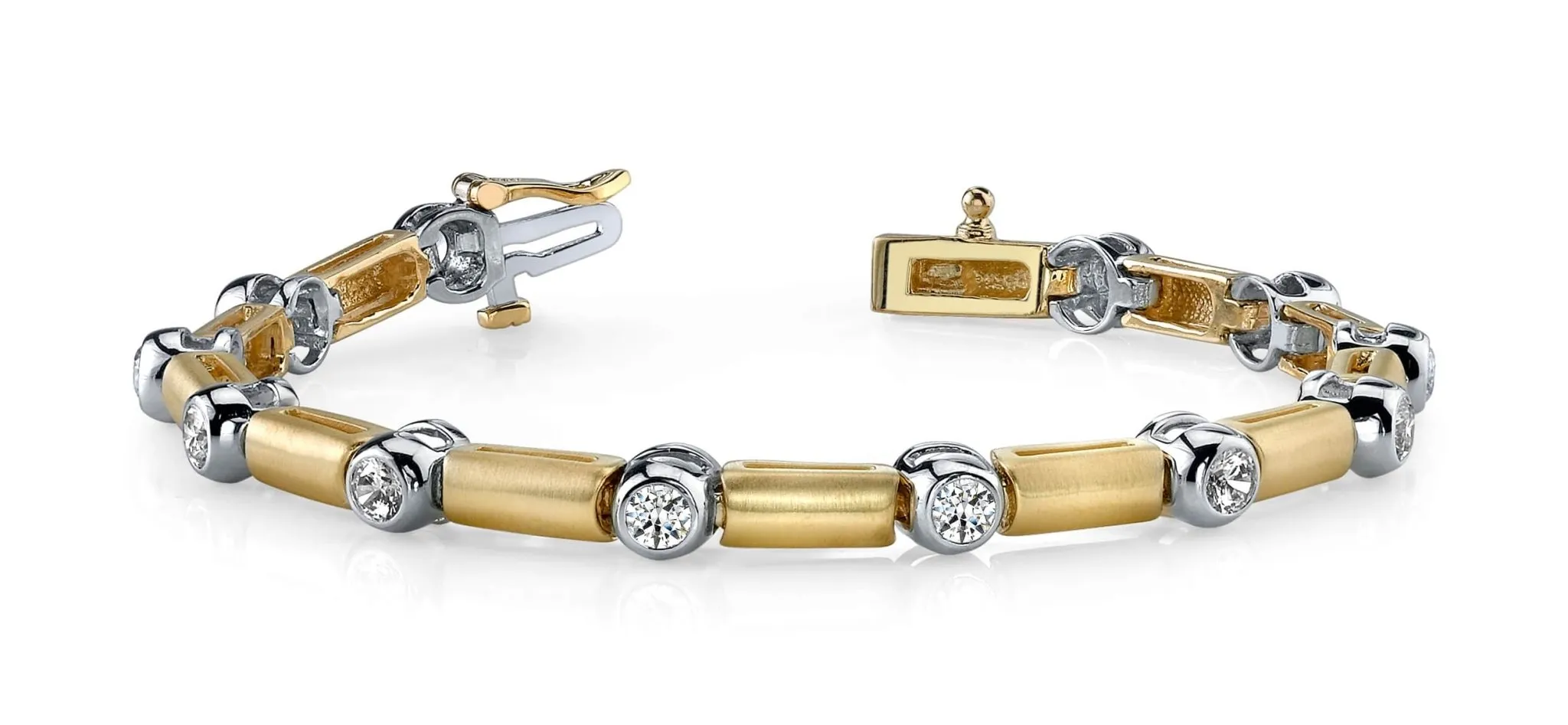 Diamond And Bar Diamond Bracelet with 0.98 ct.(finished) 2.75mm