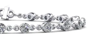 Diamond And Chain Link Diamond Bracelet with 4.93 ct.(finished) 4.2mm