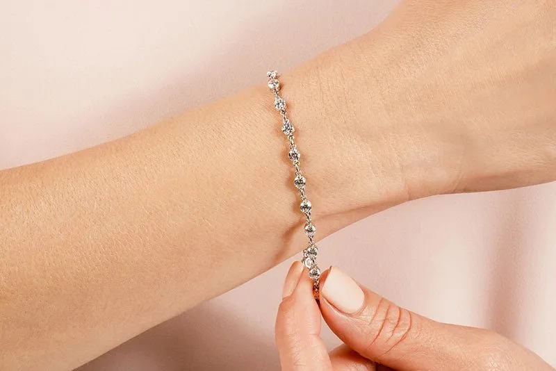 Diamond And Chain Link Diamond Bracelet with 4.93 ct.(finished) 4.2mm