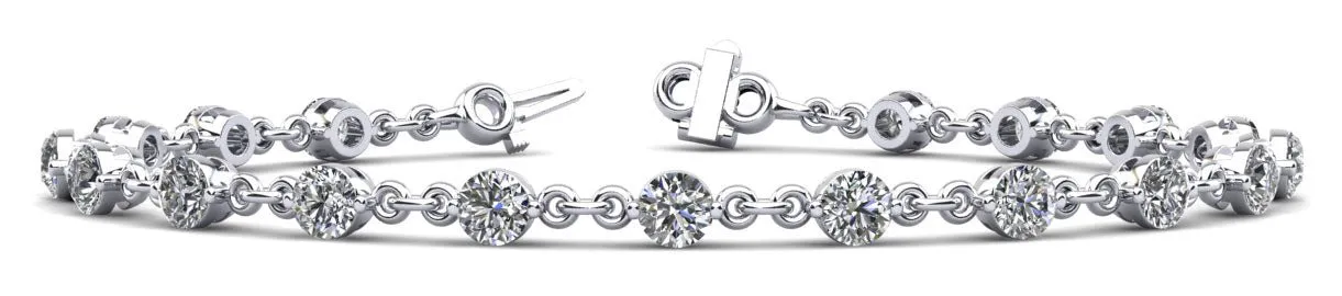 Diamond And Chain Link Diamond Bracelet with 4.93 ct.(finished) 4.2mm