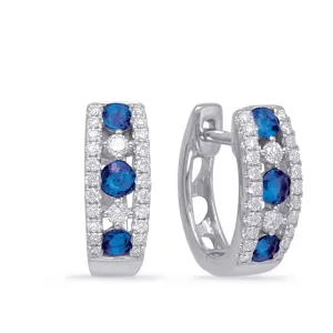 Diamond and Colored Gemstone Huggies