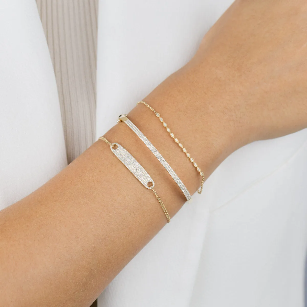 Diamond Asymmetrical Bracelet 14K