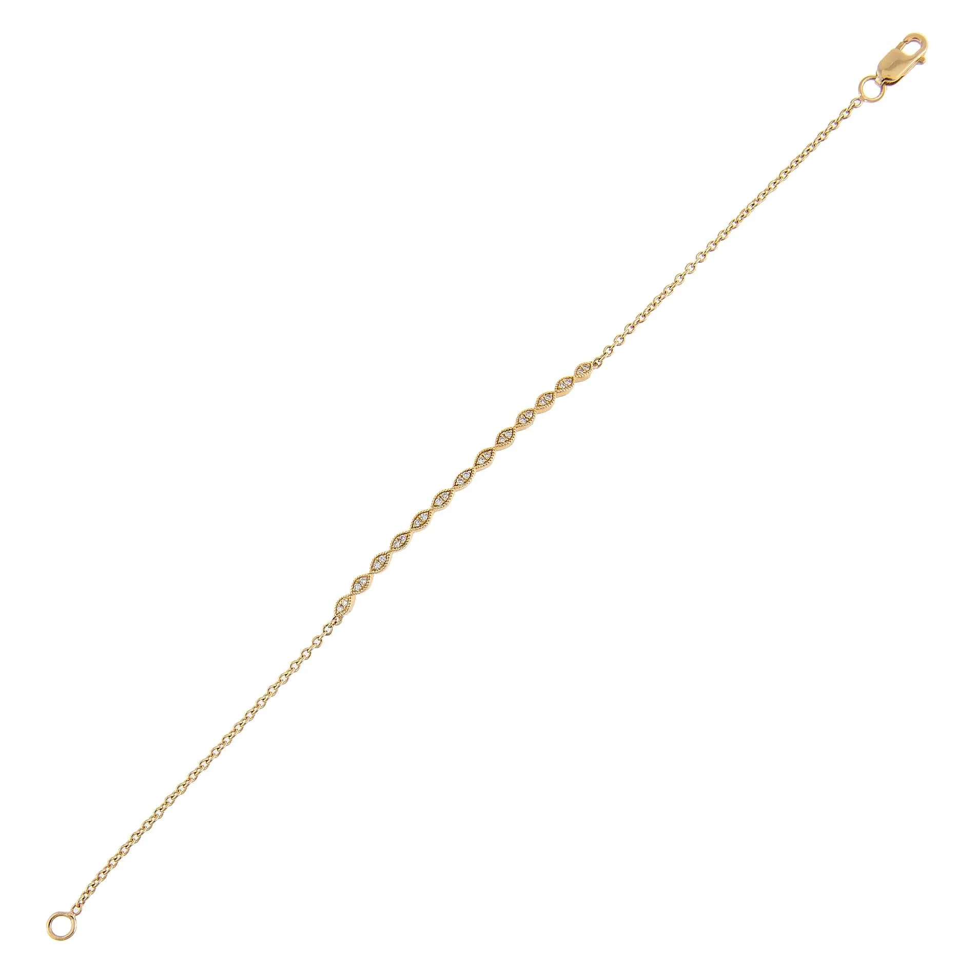 Diamond Asymmetrical Bracelet 14K