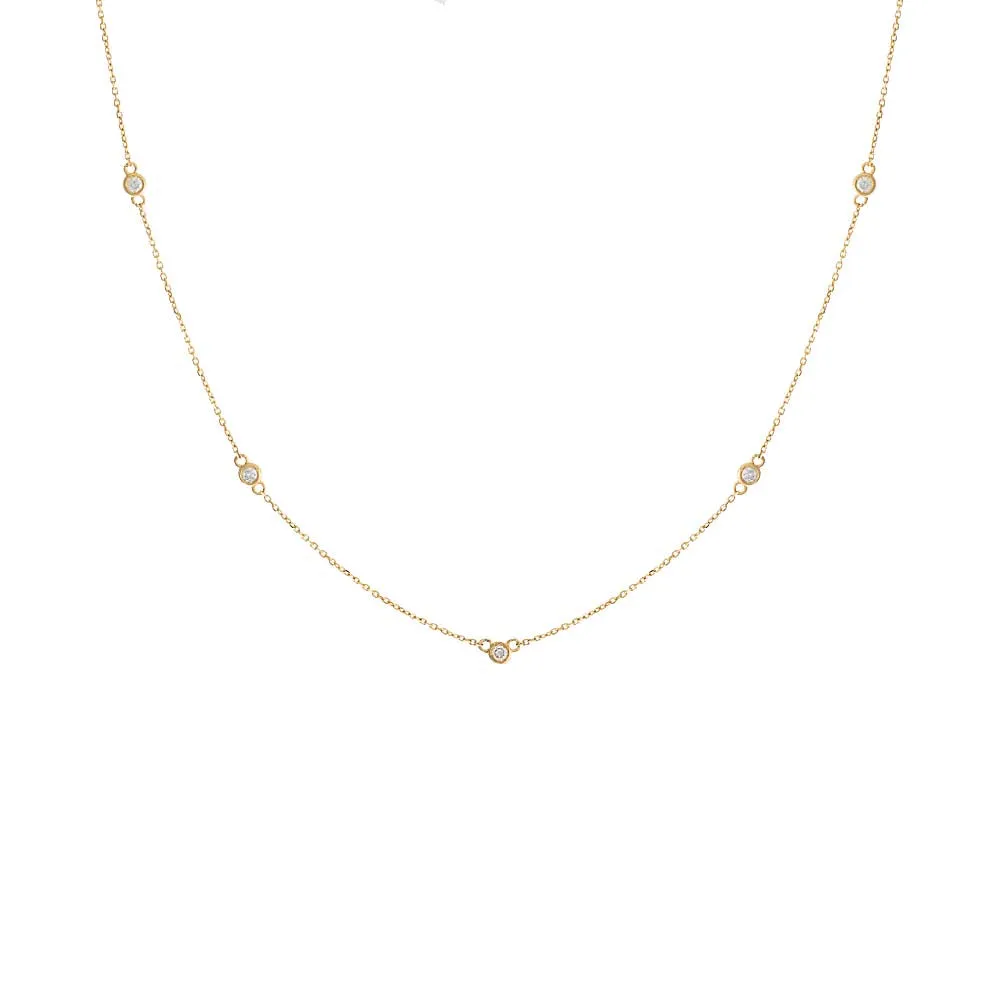 Diamond By the Yard Necklace 14K