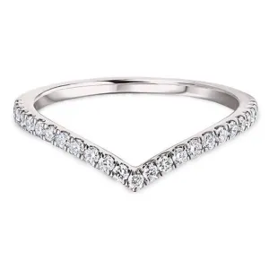 Diamond Chevron Shaped Wedding Eternity  Band