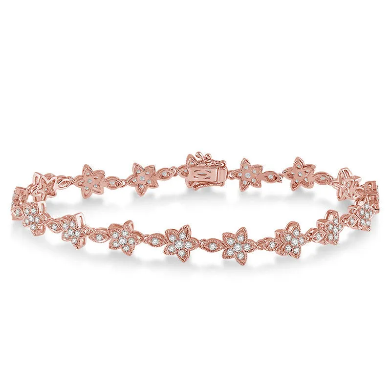 Diamond Flower Bracelet