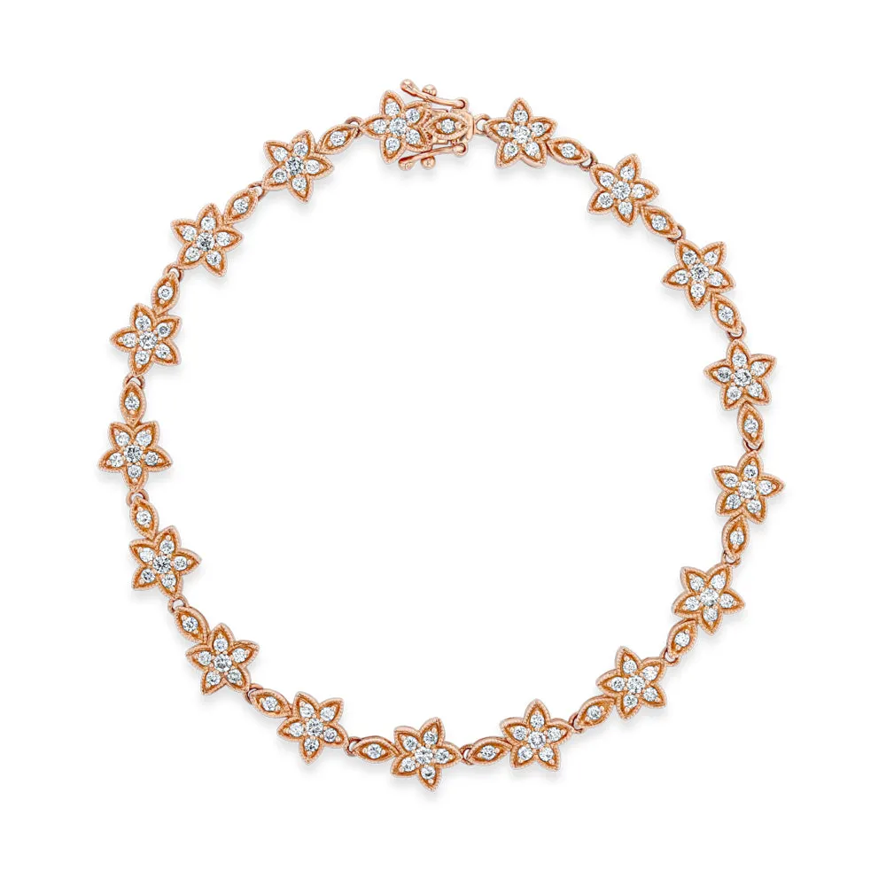 Diamond Flower Bracelet