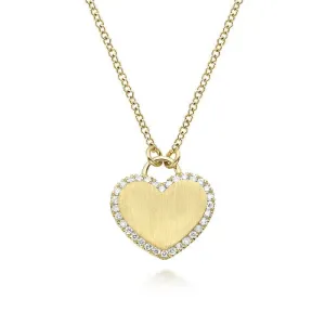 Diamond Halo Heart Pendant