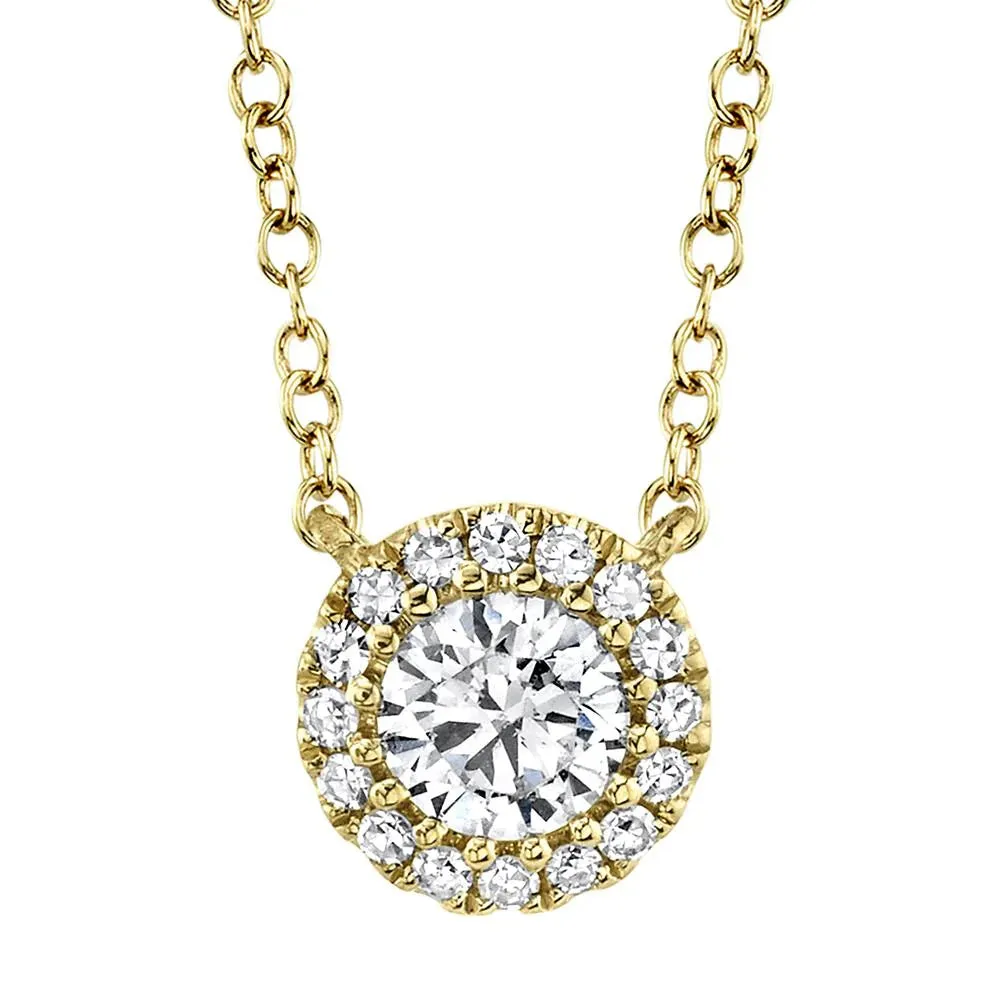Diamond Halo Necklace