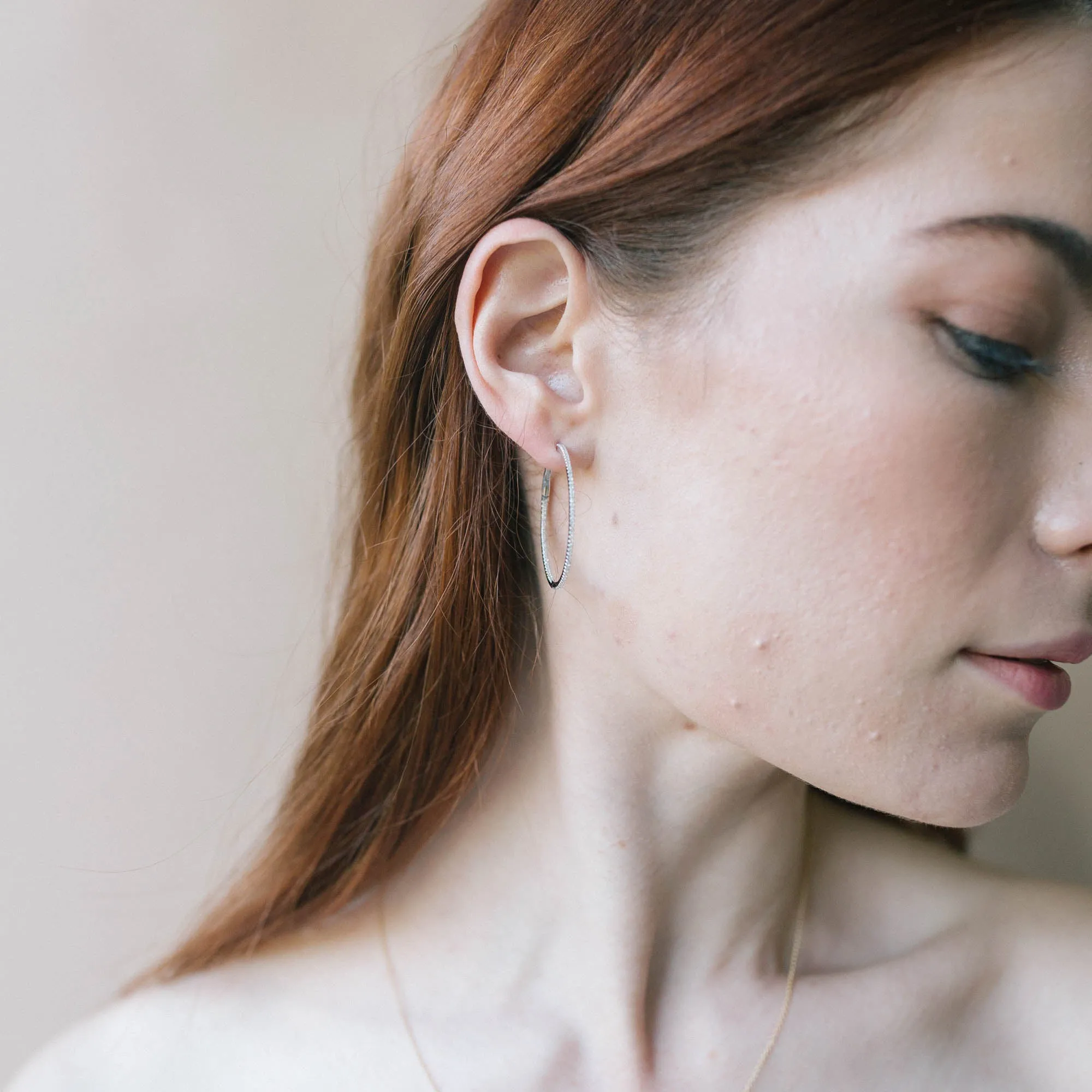 Diamond Hoop Earrings