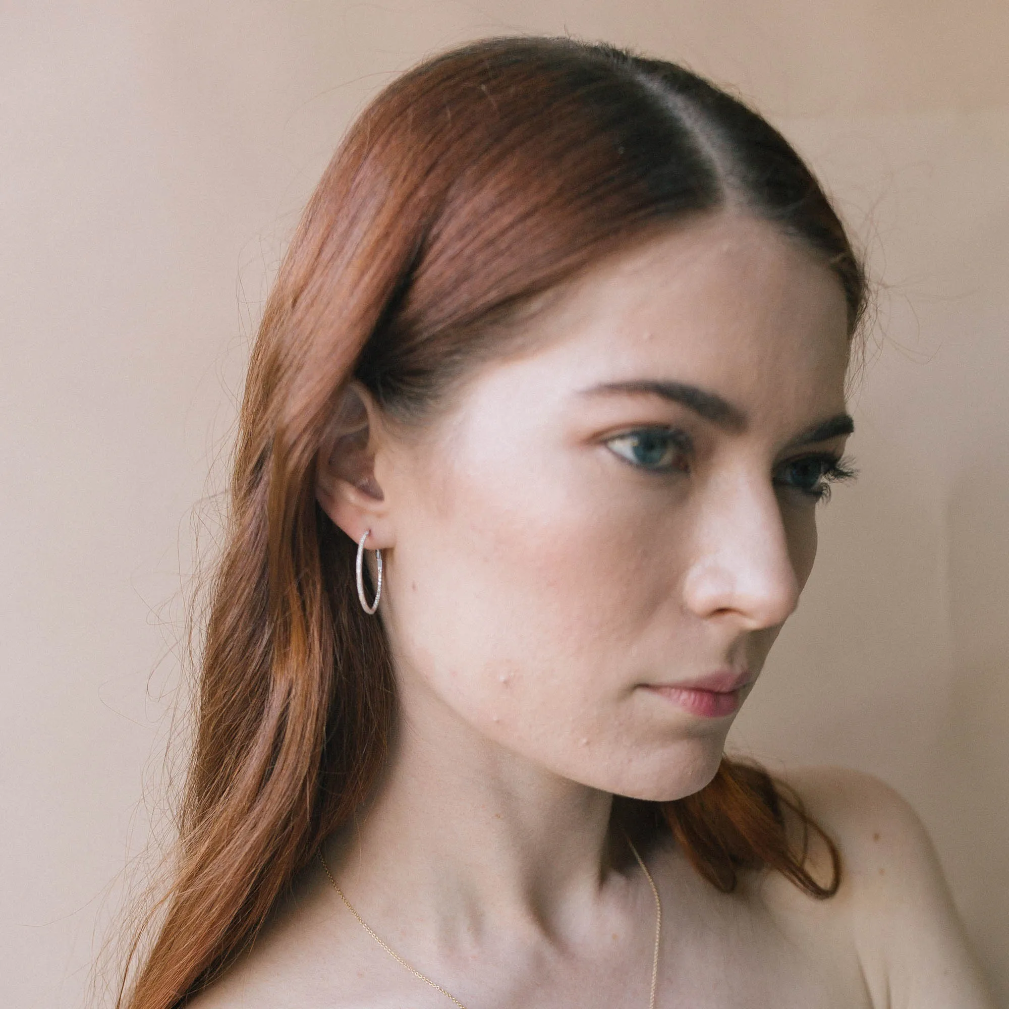 Diamond Hoop Earrings