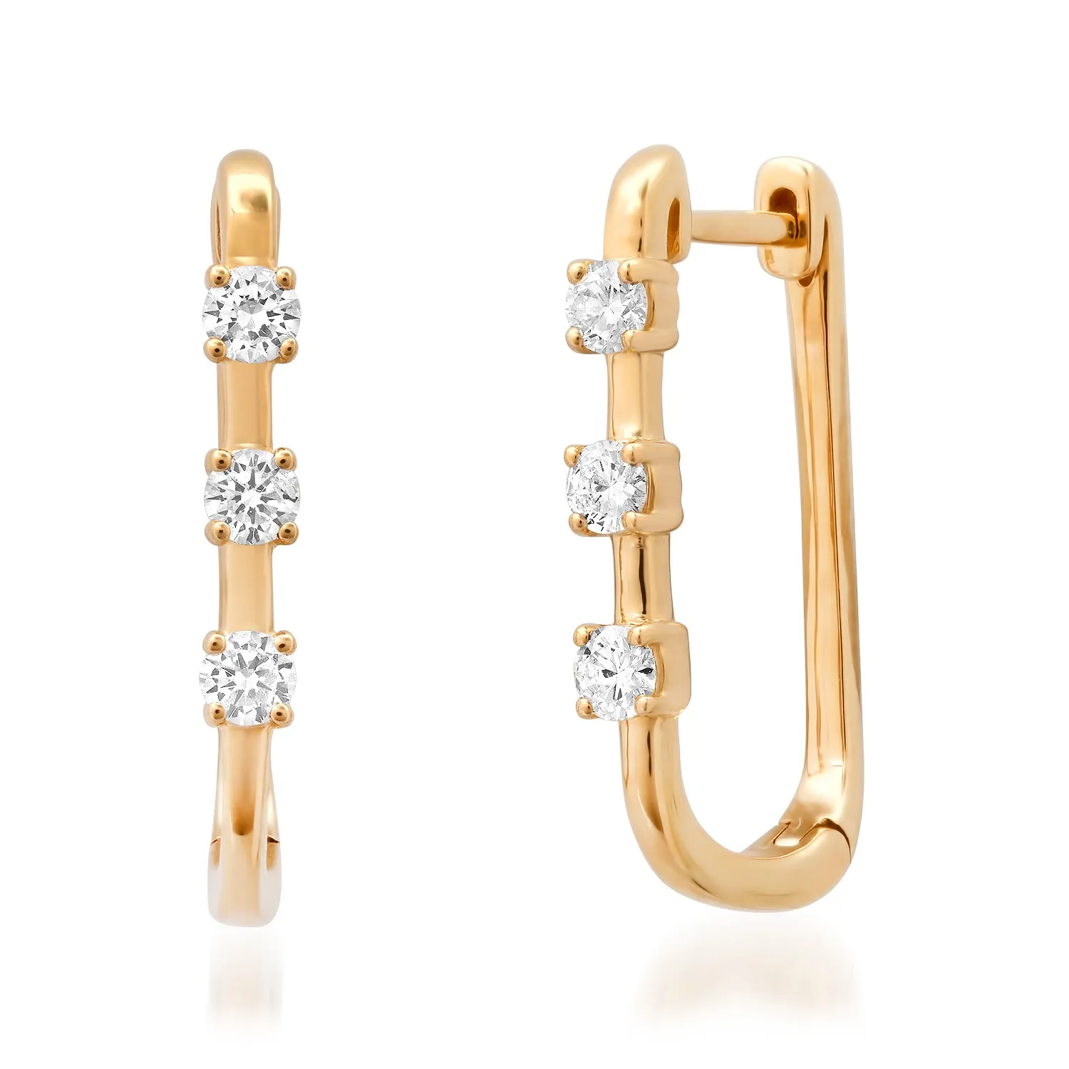 Diamond Oval Hoops