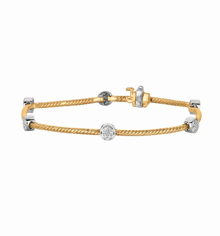 DIAMOND ROUND BRACELET 14K GOLD (0.41 CTW)