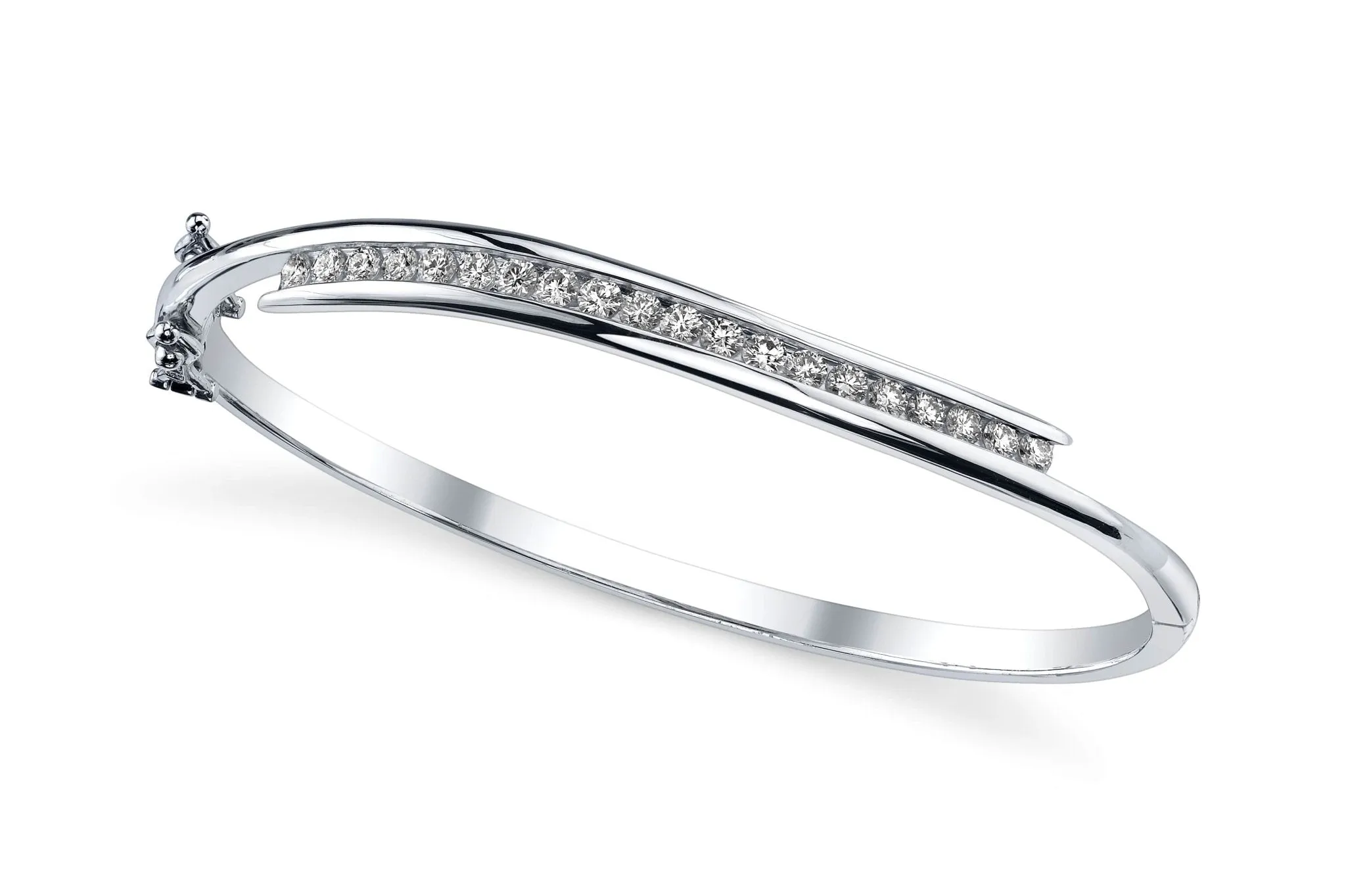 Diamond Row Bangle Diamond  with 0.44 ct.(finished) 1.7mm