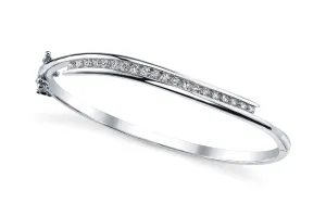 Diamond Row Bangle Diamond  with 0.44 ct.(finished) 1.7mm