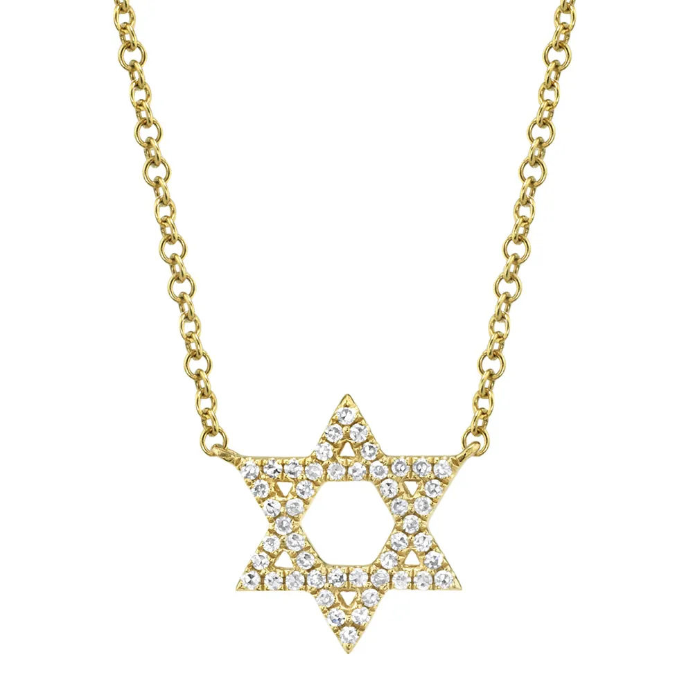 Diamond Star of David Pendant