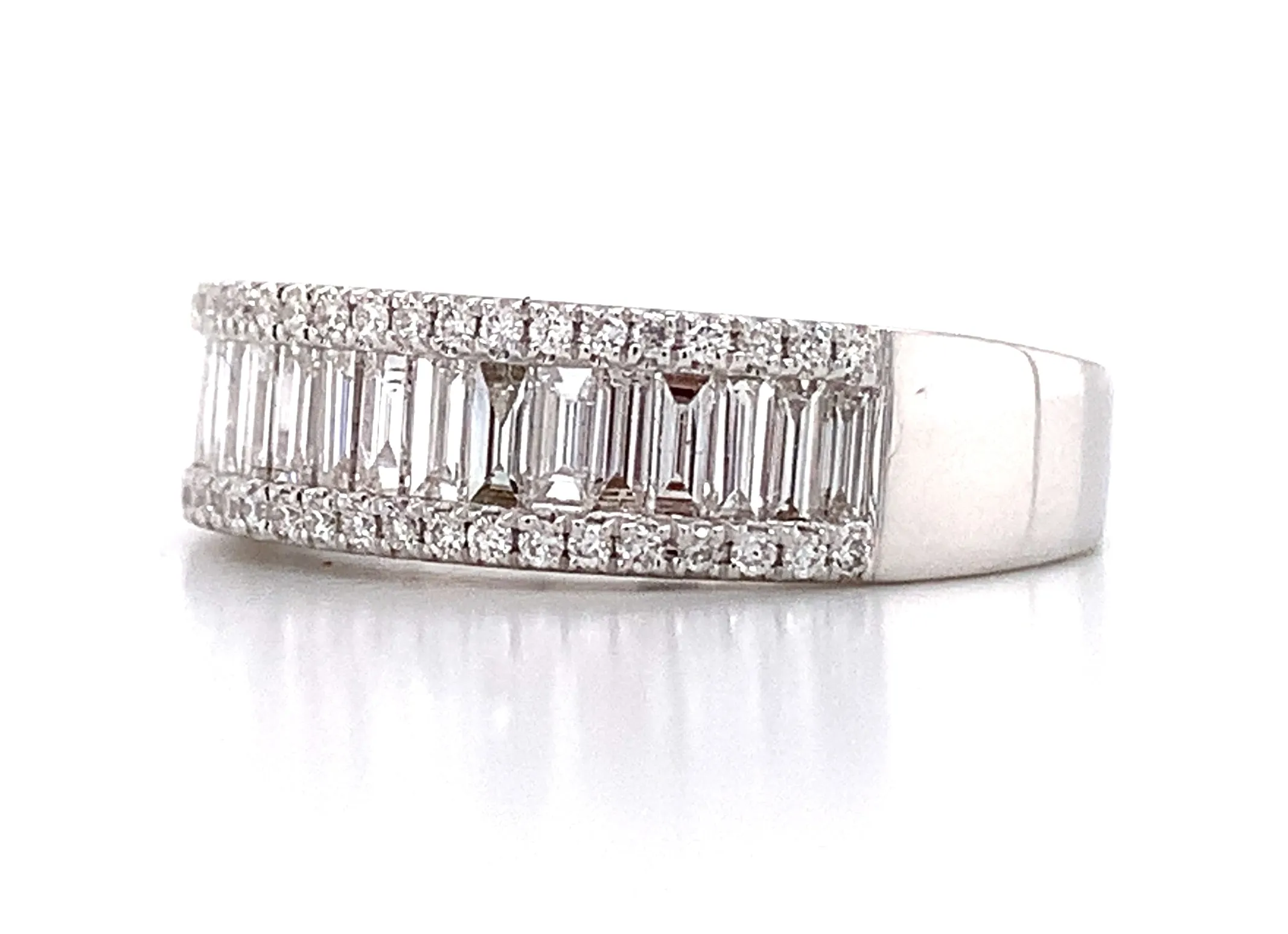 Diamond Three Row Anniversary, Eternity Band 0.89ctw