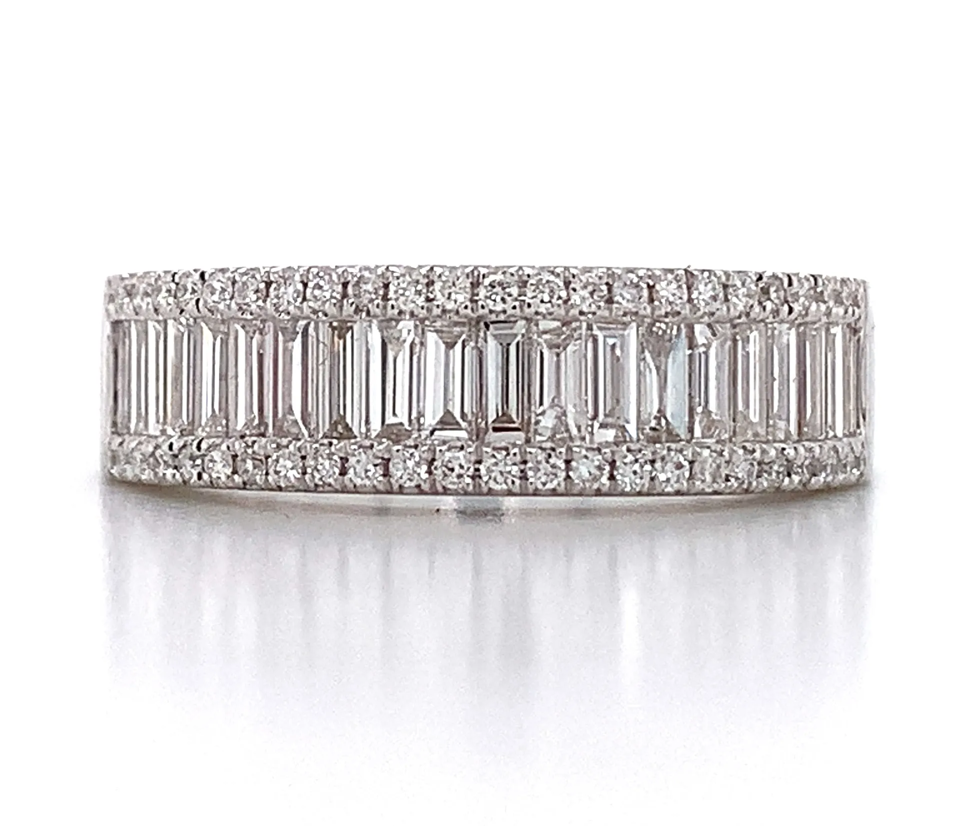 Diamond Three Row Anniversary, Eternity Band 0.89ctw