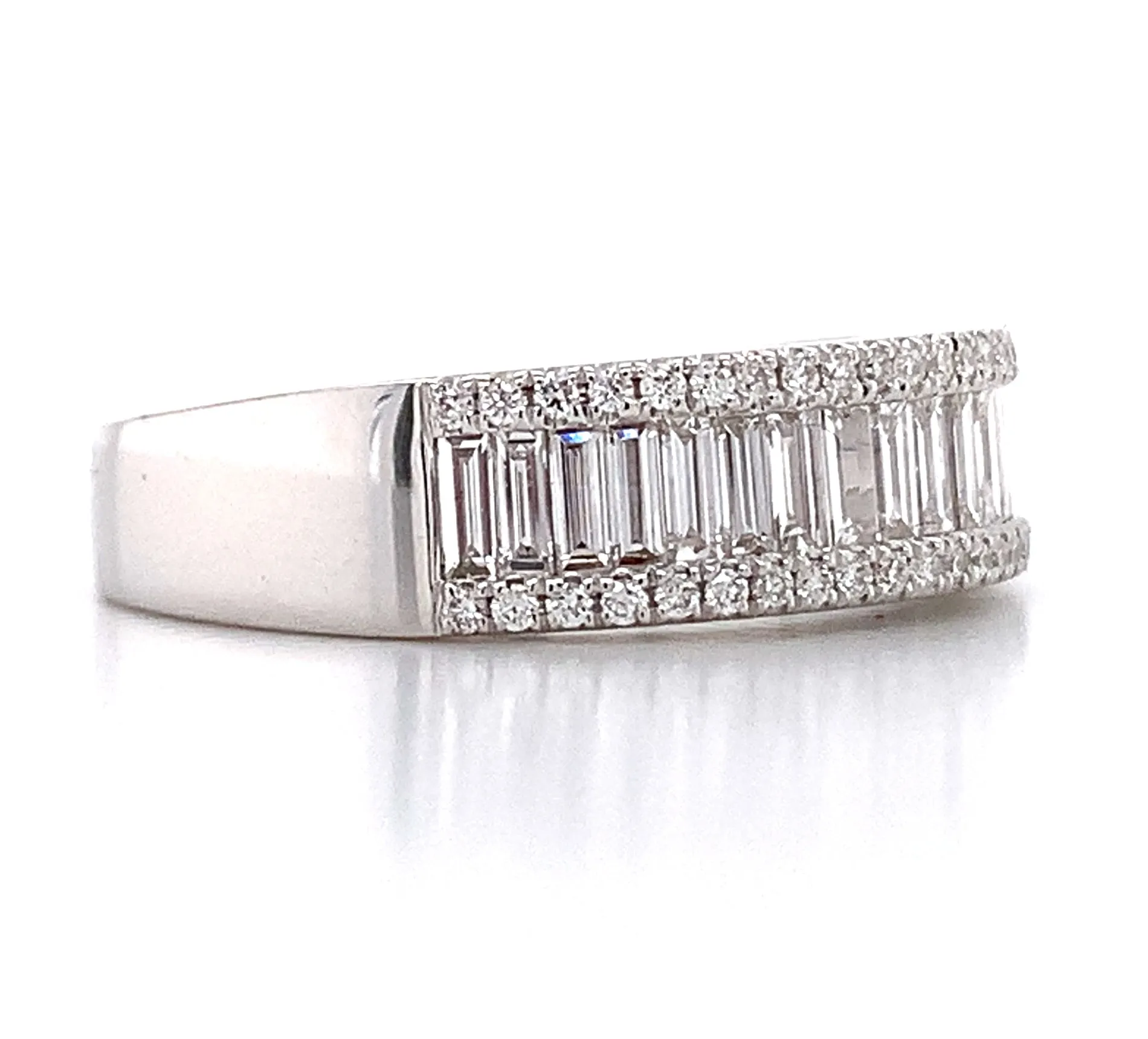 Diamond Three Row Anniversary, Eternity Band 0.89ctw