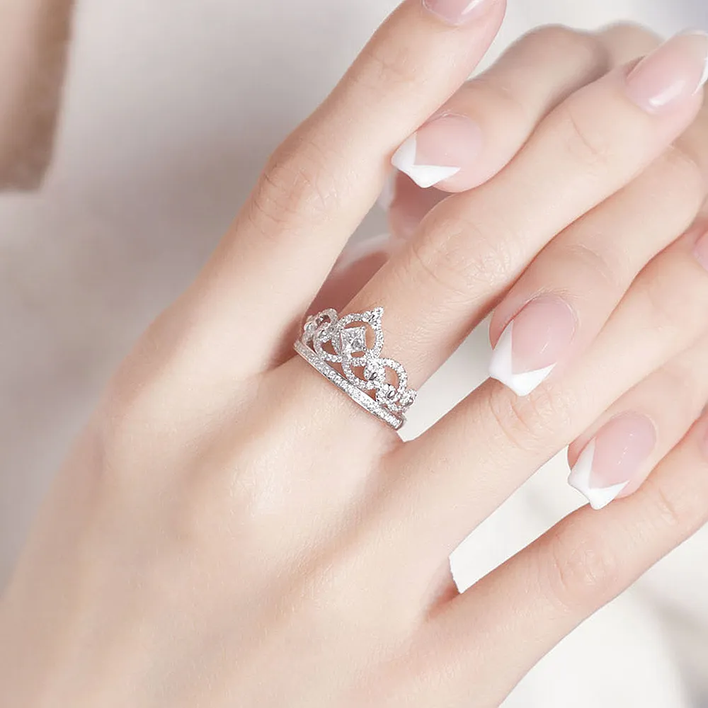 Diamond Tiara Shape Crown Band