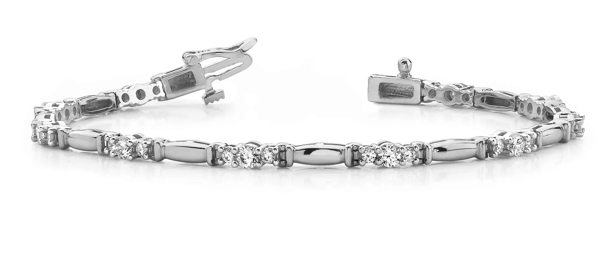 Diamond Triplet Diamond Bracelet with 1.50 ct.(finished) 1.9mm, 2.9mm