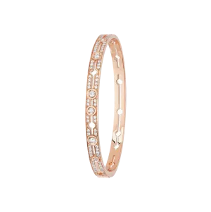 Dinh Van Pulse Rose Gold and Diamond Bangle