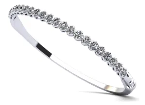 Divinely Dazzling Bangle Diamond Bracelet with 1.56 ct.(finished) 2.5mm