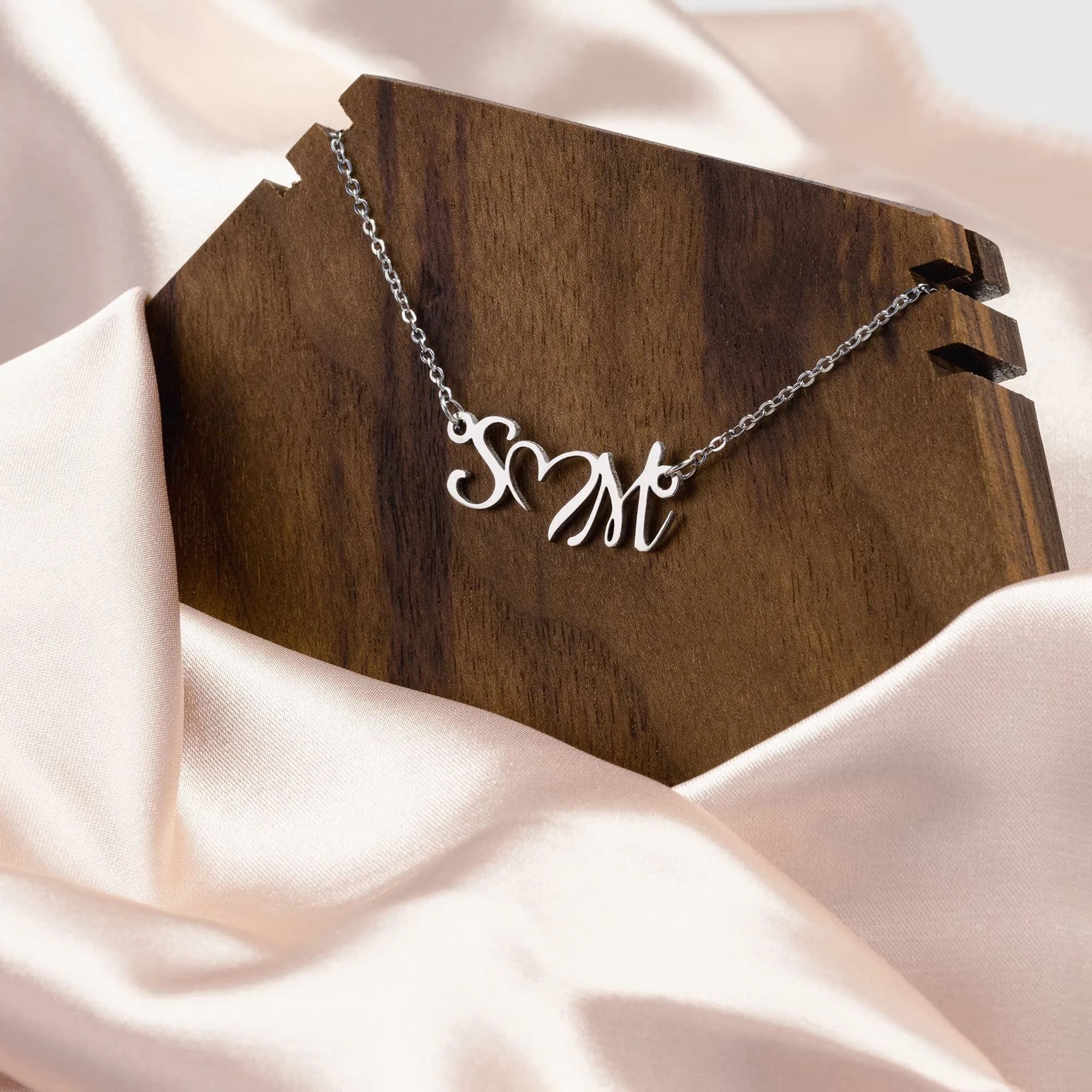 Double Initial Love Necklace