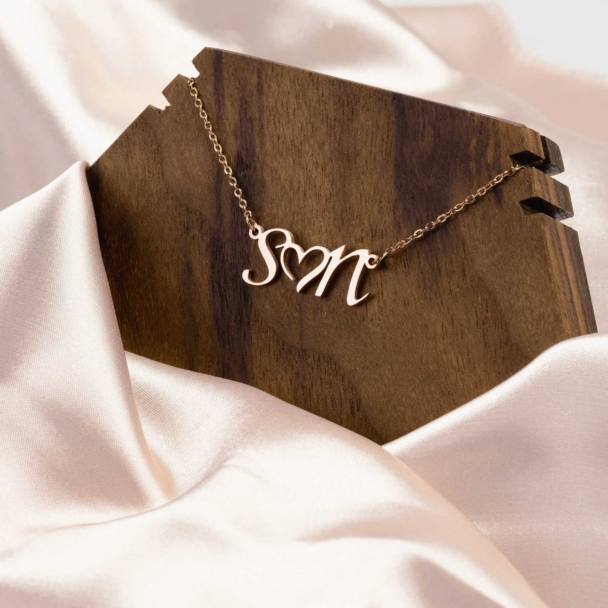 Double Initial Love Necklace