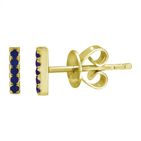 EAR BAR -BLUE SAPPHIRE
