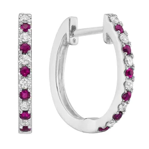 Earrings 14KW/2.4G 12P.SAPP-0.21CT 12RD-0.12CT